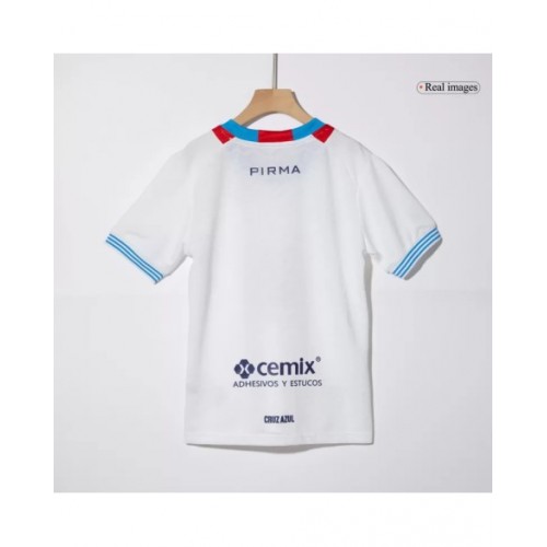 Kit de camiseta de visitante de fútbol de Cruz Azul 2024/25 para niños (camiseta + pantalones cortos)