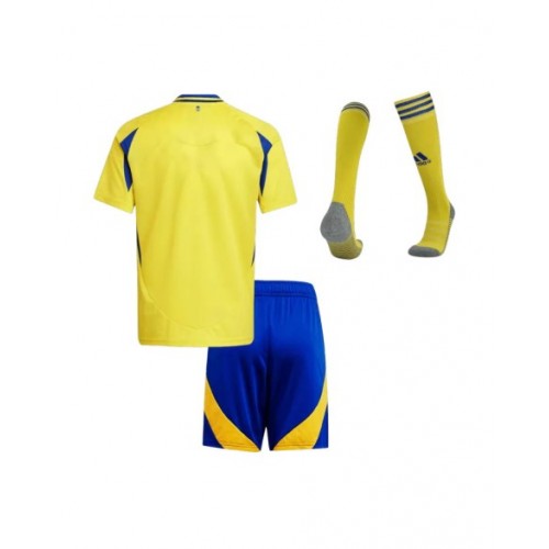 Kit de camiseta de fútbol local de Al Nassr 2024/25 para niños (camiseta + pantalones cortos + calcetines)