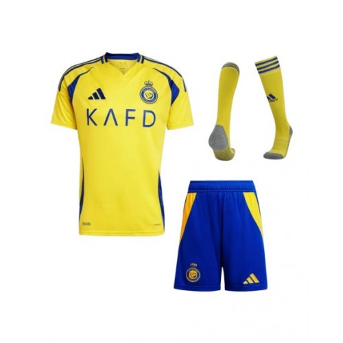 Kit de camiseta de fútbol local de Al Nassr 2024/25 (camiseta + pantalones cortos + calcetines)