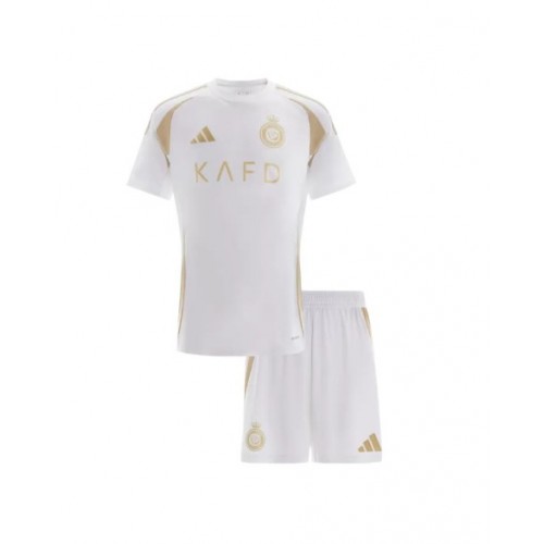 Kit de camiseta de fútbol de visitante de tercera equipación de Al Nassr 2024/25 para niños (camiseta + pantalones cortos)