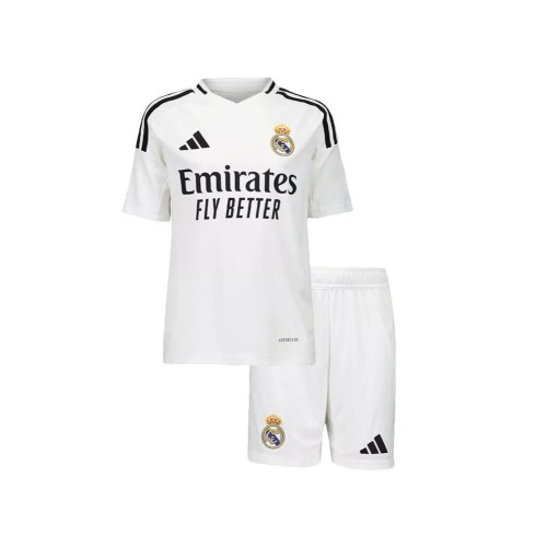 Kit de camiseta de local del Real Madrid 2024/25 para niños (camiseta + pantalón corto)