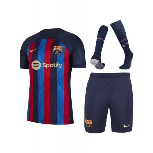 Camiseta juvenil del Barcelona, ​​equipo completo 2022/23, local