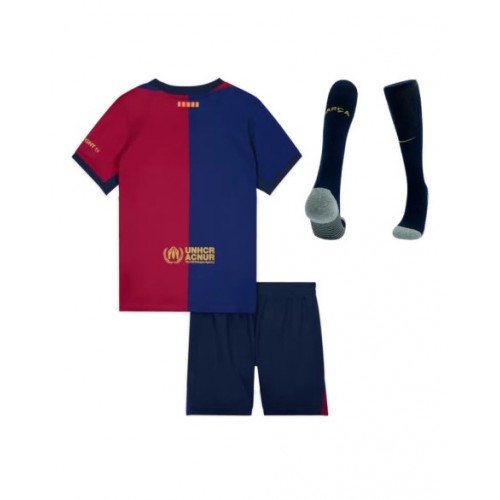 Kit de camiseta local del Barcelona 2024/25 para niños (camiseta + pantalón corto + calcetines)