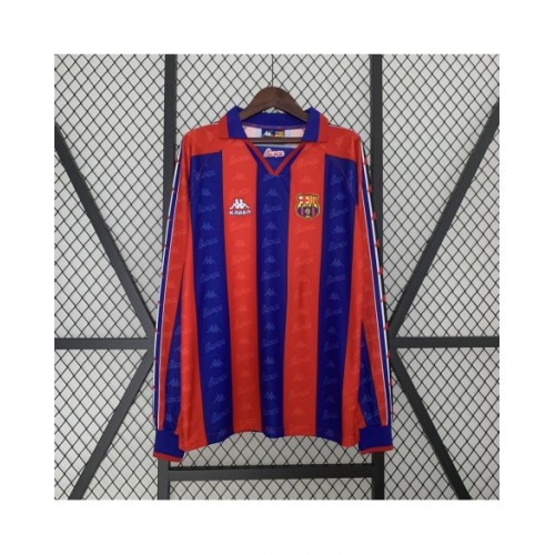 Camiseta de fútbol retro de manga larga de local del Barcelona 1996/97