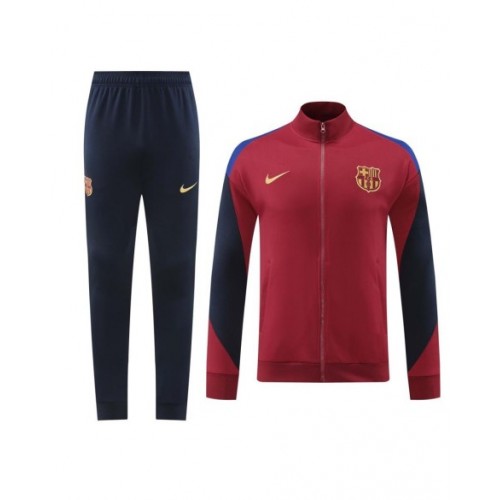 Conjunto de entrenamiento del Barcelona (chaqueta y pantalón) rojo 2024/25