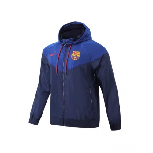 Chaqueta cortavientos con capucha del Barcelona 2023/24 - Azul marino