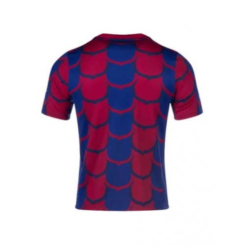 Camiseta de entrenamiento del Barcelona 2023/24 prepartido roja y azul