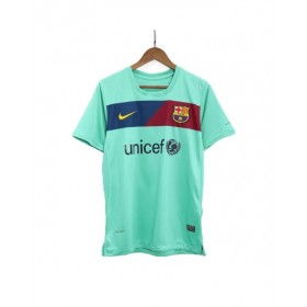 Camiseta de fútbol retro de visitante del Barcelona 10/11, color verde