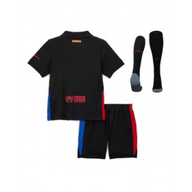 Kit de camiseta de visitante de fútbol del Barcelona 2024/25 para niños (camiseta + pantalones cortos + calcetines)