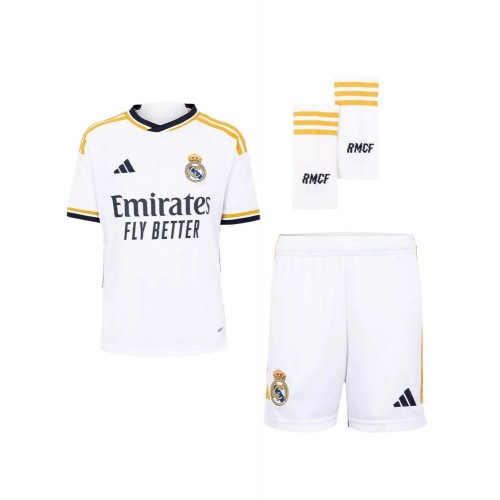 Camiseta juvenil del Real Madrid, equipo completo 2023/24, local