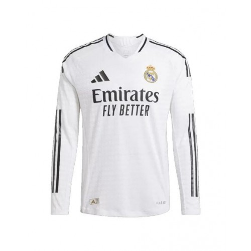 Camiseta de local de manga larga auténtica del Real Madrid 2024/25