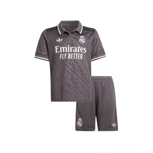 Kit de camiseta de tercera equipación del Real Madrid 2024/25 para niños (camiseta y pantalón corto)