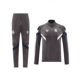 Conjunto de entrenamiento del Real Madrid 2024/25 - Gris (Chaqueta+Pantalones)