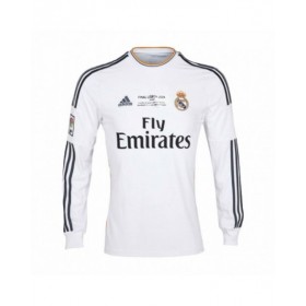 Camiseta de local del Real Madrid retro 201314 de Adidas de manga larga