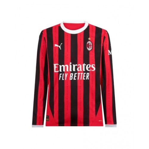 Camiseta de fútbol local de manga larga del AC Milan 2024/25