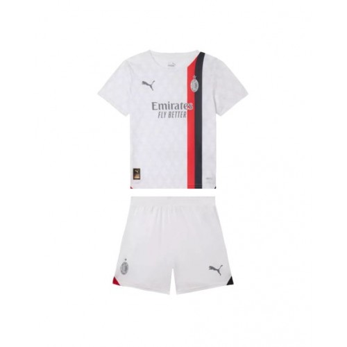 Kit de camiseta juvenil de visitante del AC Milan 2023/24