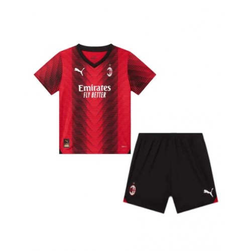 Kit de camiseta juvenil del AC Milan 2023/24 de local