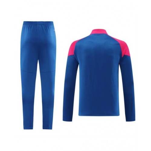 Chaqueta de entrenamiento del AC Milan (camiseta y pantalón) rosa y azul 2024/25