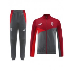 Chaqueta de entrenamiento del AC Milan (camiseta y pantalón) rojo y gris 2024/25