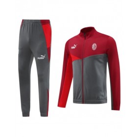 Chaqueta de entrenamiento del AC Milan (camiseta y pantalón) rojo y gris 2024/25