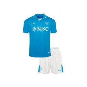 Kit de camiseta de fútbol local del Napoli 2024/25 para niños (camiseta + pantalones cortos)