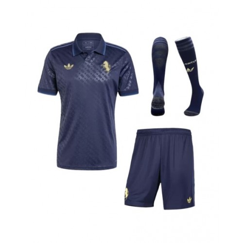 Kit de camiseta de fútbol de visitante de la Juventus 2024/25 (camiseta + pantalón corto + medias)