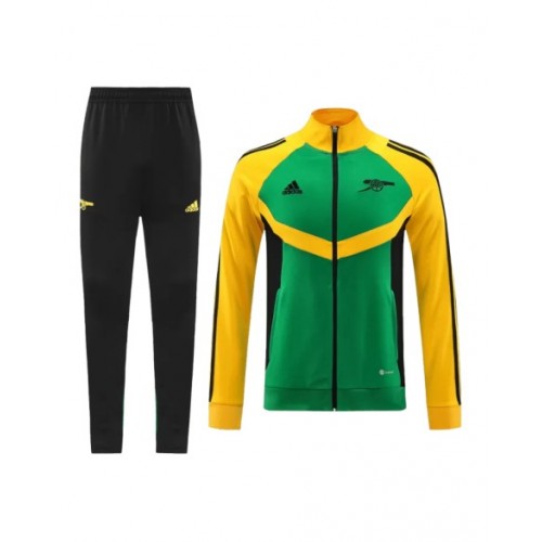 Kit de entrenamiento del Arsenal 2024/25 - Verde y amarillo (chaqueta + pantalón)