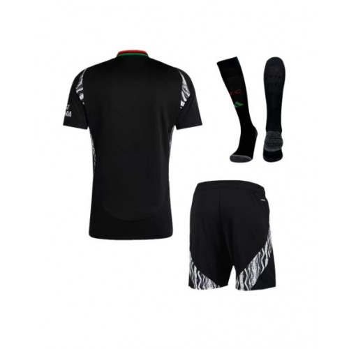 Kit de camiseta visitante del Arsenal 2024/25 (camiseta + pantalón corto + medias)