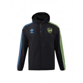 Chaqueta cortavientos con capucha del Arsenal 2023/24 - Negra