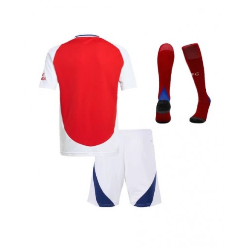 Kit de camiseta local del Arsenal 2024/25 para niños (camiseta + pantalones cortos + calcetines)