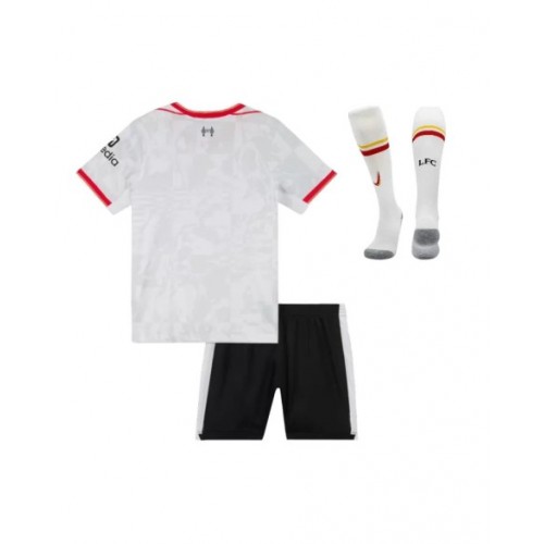 Kit de camiseta de fútbol de visitante de tercera equipación del Liverpool 2024/25 para niños (camiseta + pantalón corto + calcetines)