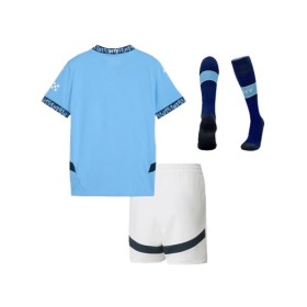 Kit de camiseta local del Manchester City 2024/25 para niños (camiseta + pantalones cortos + calcetines)