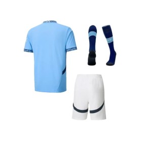 Kit de camiseta de local del Manchester City 2024/25 (camiseta + pantalón corto + medias)