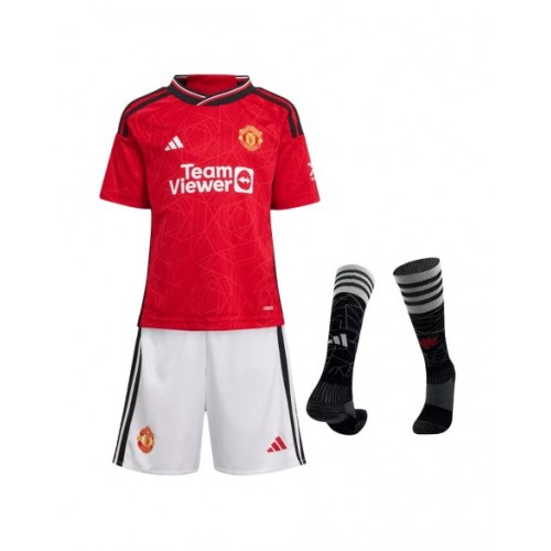 Camiseta juvenil Manchester United Kit completo 2023/24 Local