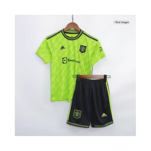 Kit de camiseta juvenil del Manchester United 2022/23 Tercera