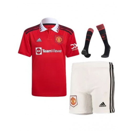 Camiseta juvenil Manchester United Kit completo 2022/23 Local