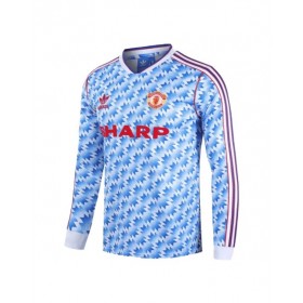 Camiseta retro visitante del Manchester United 1990/92 de manga larga