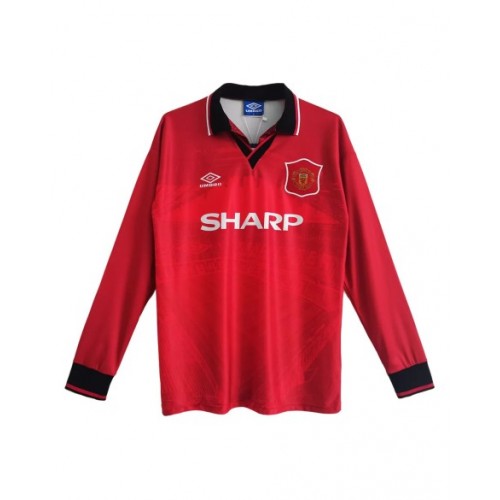 Camiseta retro de local del Manchester United 1994/96 de manga larga