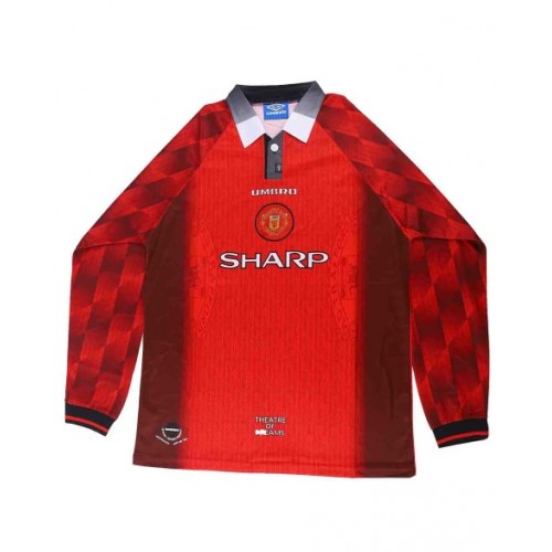 Camiseta retro de local del Manchester United 1996/97 de manga larga