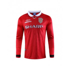 Camiseta retro de local del Manchester United 1999/00 de manga larga