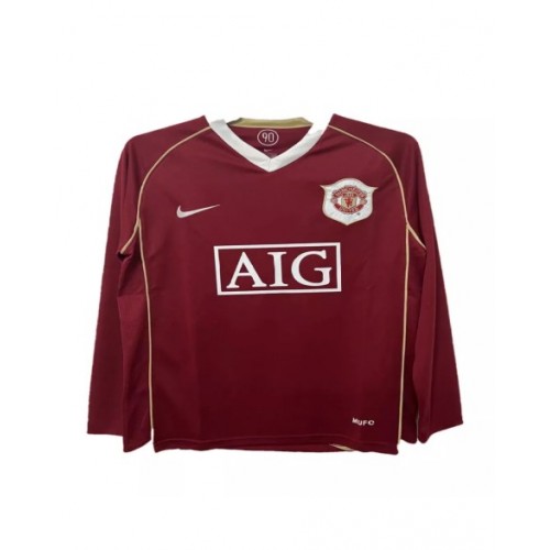 Camiseta retro local del Manchester United 2006/07 - Manga larga