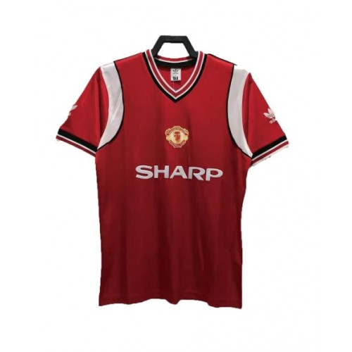 Camiseta retro de fútbol local del Manchester United de 1985