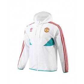 Chaqueta cortavientos con capucha del Manchester United 2023/24 - Blanco