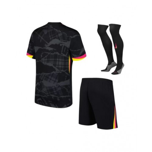 Kit de camiseta de fútbol de visitante del Chelsea 2024/25 (camiseta + pantalón corto + medias)