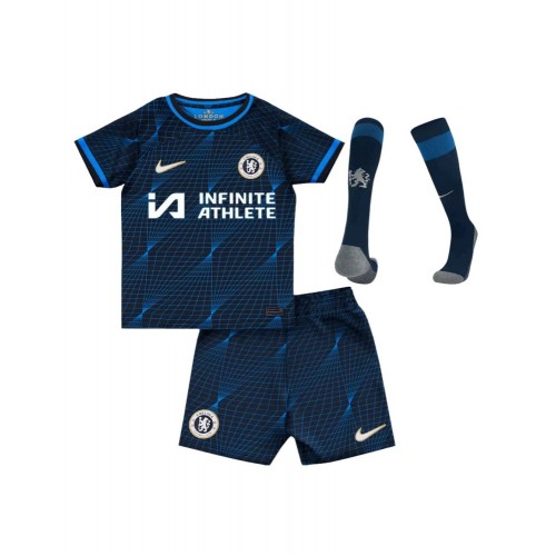 Camiseta juvenil Chelsea, equipo completo, segunda equipación 2023/24