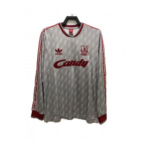 Camiseta de fútbol retro de visitante de manga larga del Liverpool de 1989