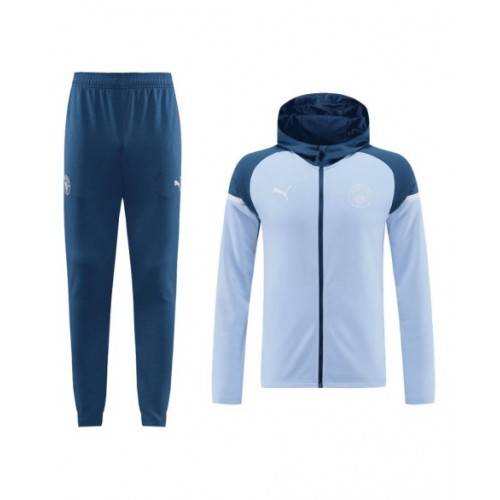 Conjunto de entrenamiento con capucha del Manchester City (chaqueta y pantalón) 2024/25