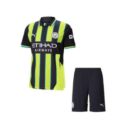 Kit de camiseta de visitante de fútbol del Manchester City 2024/25 (camiseta + pantalón corto)