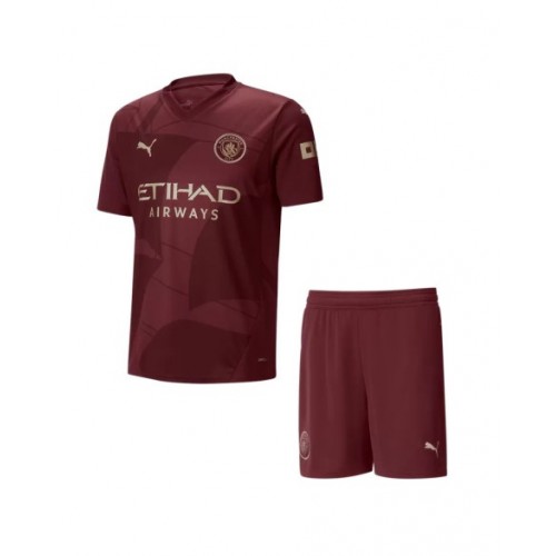 Kit de camiseta de fútbol de visitante de tercera equipación del Manchester City 2024/25 (camiseta + pantalón corto)