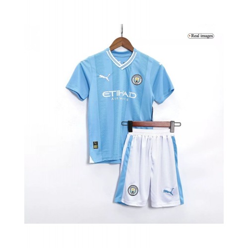 Camiseta juvenil del Manchester City 202324 de local